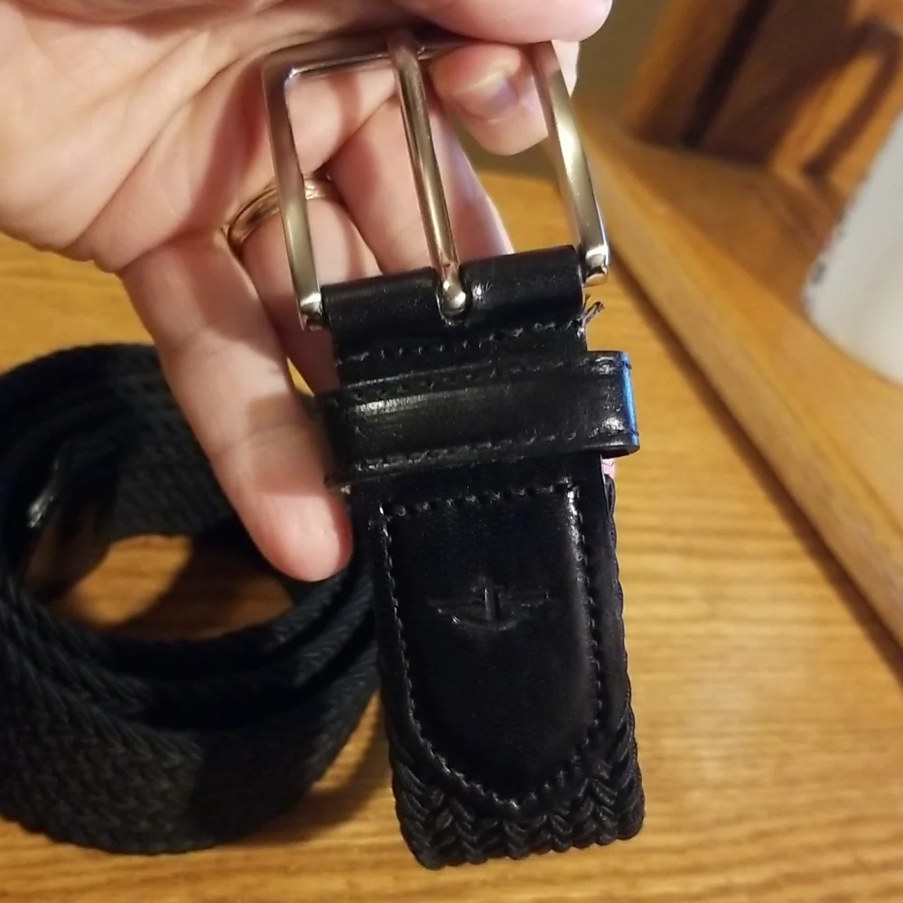 Dockers Black Braided Stretch Belt, Size 40, worn once, like ne…